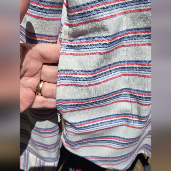 Mountain Hardwear White Striped Button-Up Lightweight Hoodie SzM - Picture 4 of 15